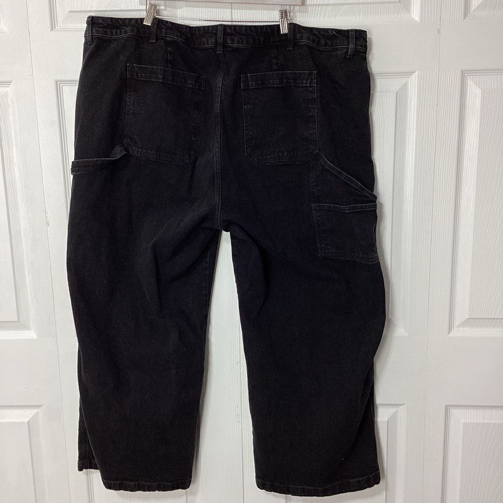 Torrid Black Cargo Jeans High Rise Carpenter Classic Denim 28T Torrid